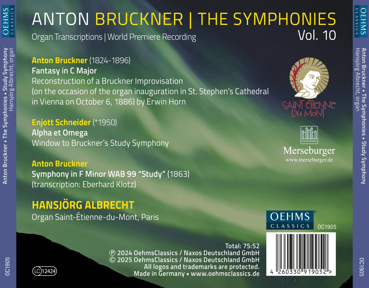 Anton Bruckner: The Symphonies: Organ Transcriptions - Volume 10