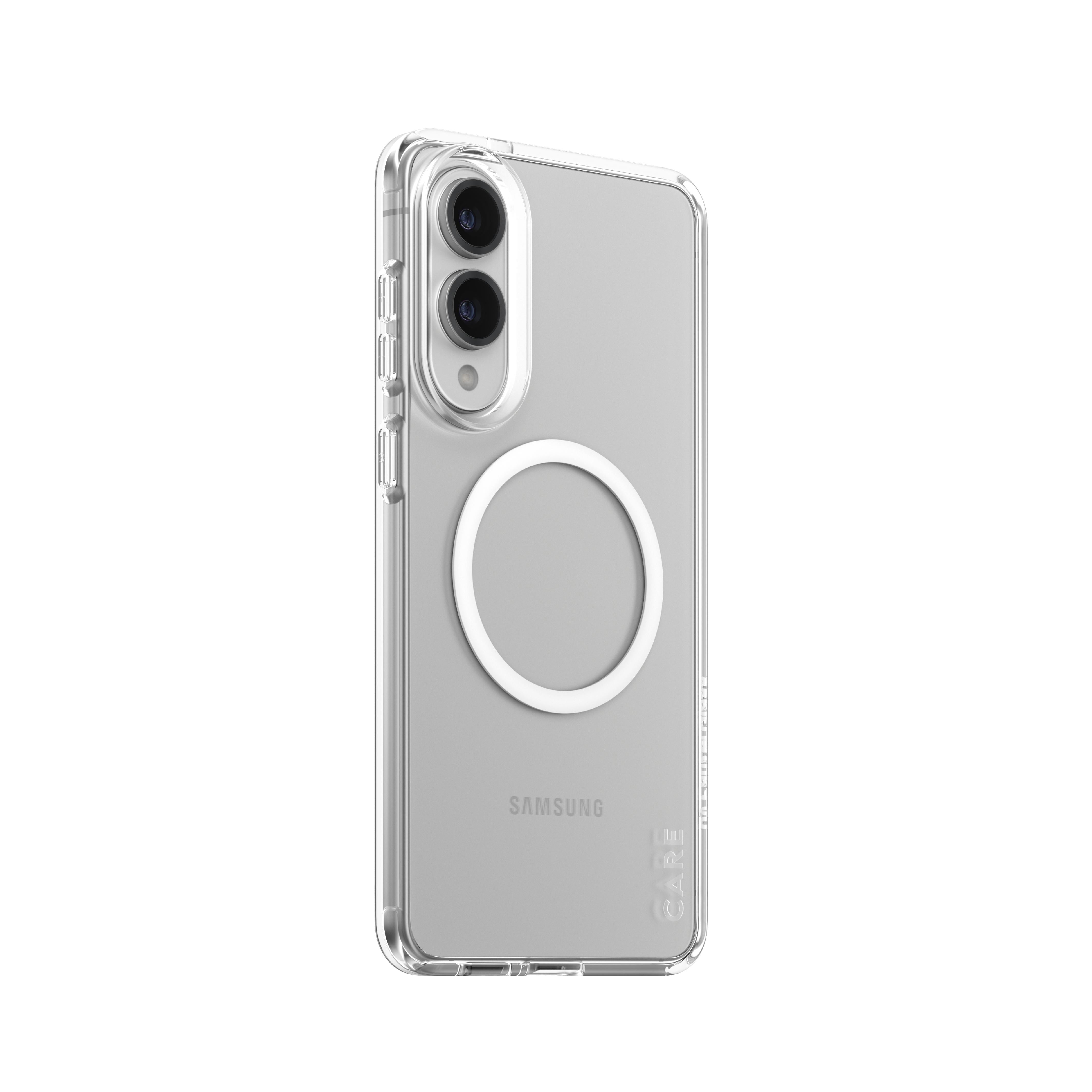 PanzerGlass CARE by ® Flagship Case Transparent Urban Combat w. White Qi Compatible Samsung S25 Edge