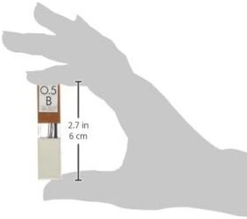 Tombow Refills for Mechanical Pencils (Pack of 12 B Blanc/Marron