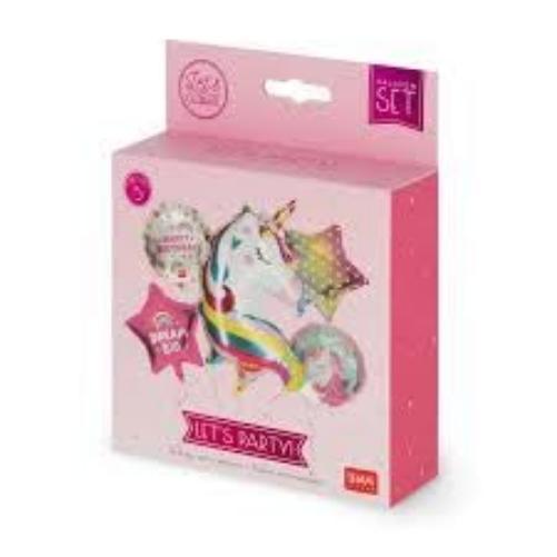 Kit of 5 Balloons for Birthday Party – LET'S PARTY UNICORNO