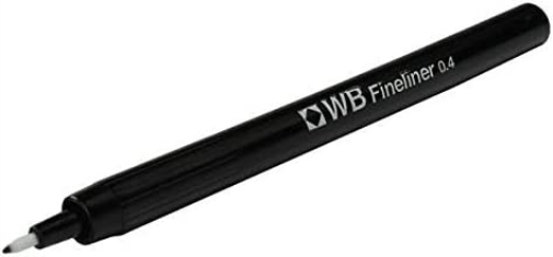 White Box Fineliner 0.4mm Nib Black