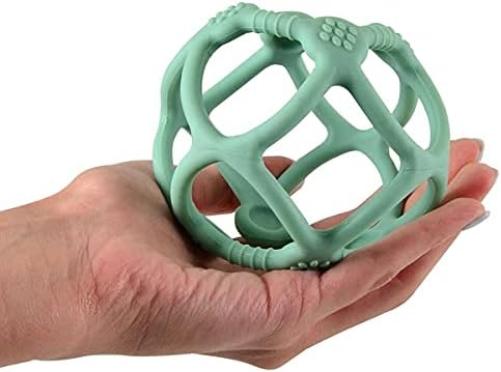 Magni - Teether Ball In Lfgb Silicone, Dusty Green (3026)