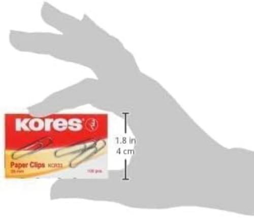 Kores - Paper Clips 33 Mm – 100 Pcs. (743011)