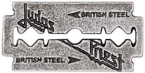 Judas Priest Logo None Pin Silver Ribbon Merch, Bands Standard silver colours