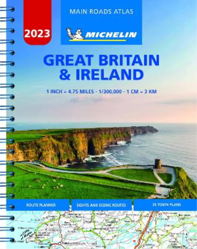 Great Britain & Ireland 2023 - Mains Roads Atlas (A4-Spiral)