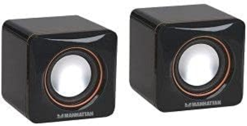 Manhattan 161435 2600 Series USB Powered Speakers (Black