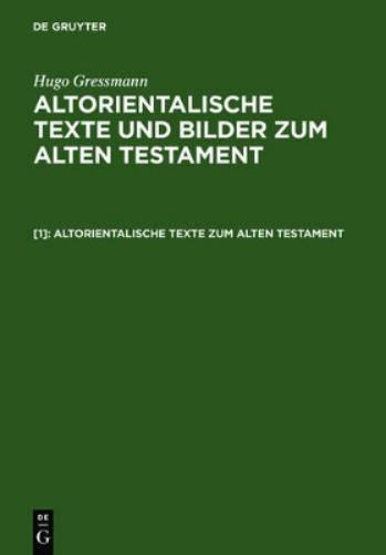 Altorientalische Texte zum Alten Testament (German Edition