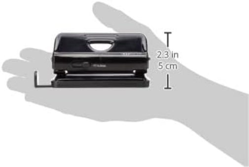 Rapesco PF810MB1 810 2-Hole Metal Punch with 12 Sheets Capacity