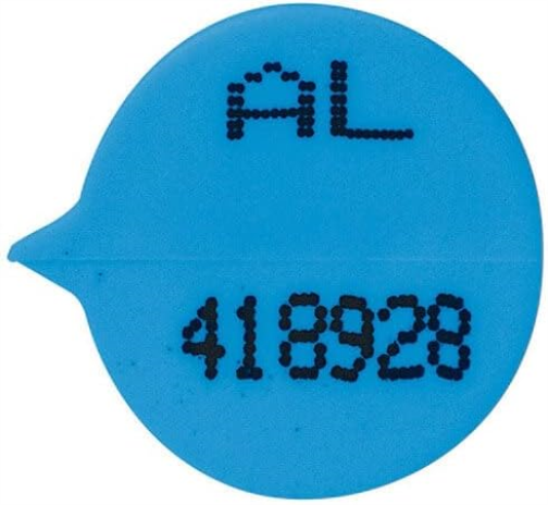 GoSecure VAL06850 S3B Numbered Round Seal - Blue (Pack of 500
