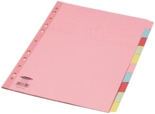 Q-Connect 10-Part Subject Divider Multi-Punched