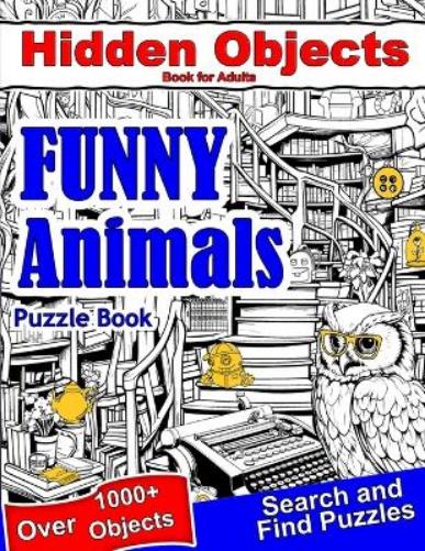 Hidden Objects Book for Adults Funny Animals