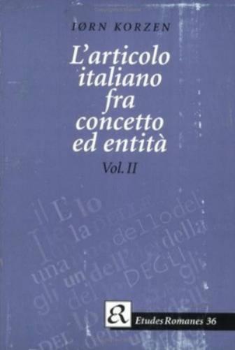 L'articolo italiano fra concetto ed entitá