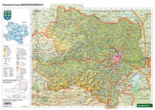 Laminated Map DUO, Learning aid Lower Austria 1:450.000