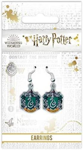 The Carat Shop Official Harry Potter Jewellery Slytherin Crest Earrings, The Carat Shop Officiële Harry Potter sieraden Slytherin Crest oorbellen, Harry Potter Silver Plated Earrings Slytherin-M81SPEHARSL
