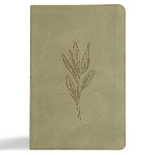 CSB Thinline Bible, Digital Study Edition, Sage Suedesoft Leathertouch