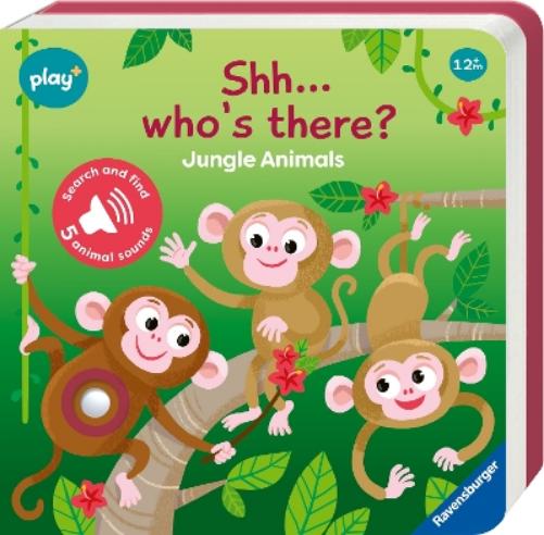 Ravensburger Play+ Infant & Toddler - Shh, Who's there? Jungle Animals My First Seek and Find Sound Book