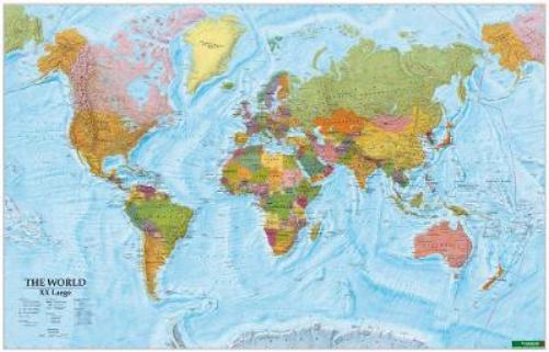 Wall-map: The World XXL, international, 1:20.000.000, rolled