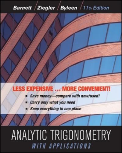 Analytic Trigonometry With Applications