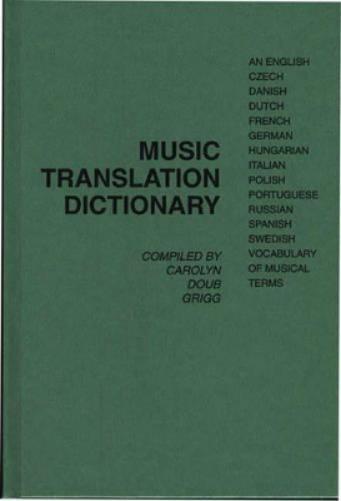Music Translation Dictionary