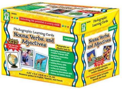 Nouns, Verbs and Adjectives Learning Cards