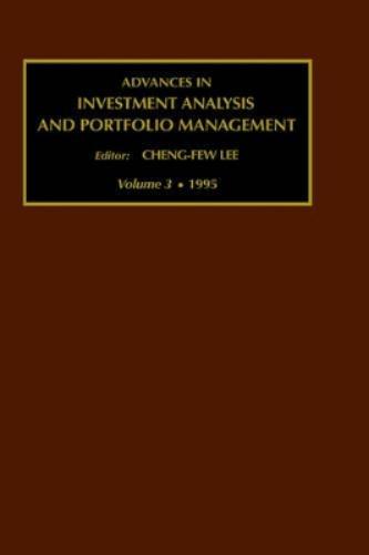 Advances in Investment Analysis and Portfolio Management
