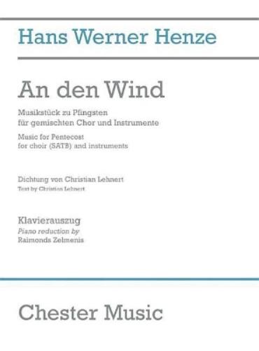 An Den Wind (Vocal Score)