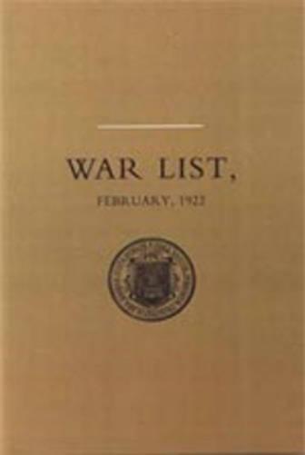 University of Dublin War List 1922