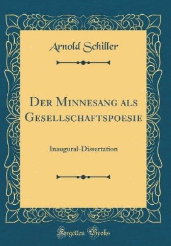 Der Minnesang ALS Gesellschaftspoesie