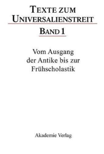 Texte Zum Universalienstreit