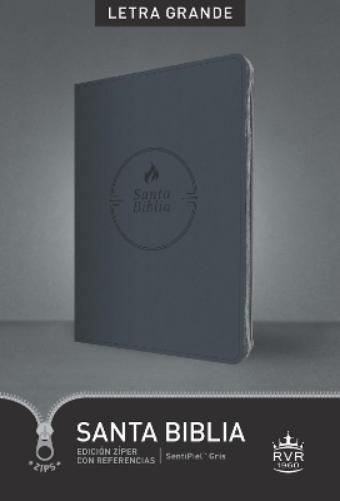 Santa Biblia Rvr60, Edicion Ziper Con Referencias, Letra Grande (Sentipiel, Gris, Indice, Letra Roja)