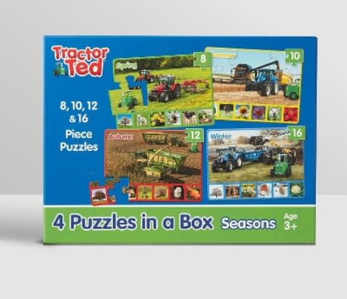4 puzzles in a box - Tractor Ted