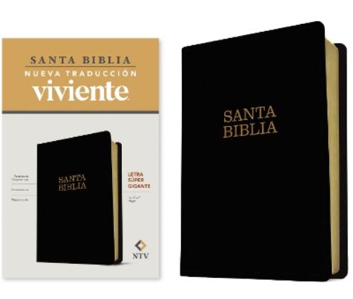 Santa Biblia Ntv, Letra Super Gigante (Sentipiel, Negro, Letra Roja)