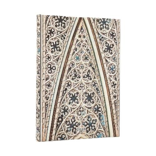 2026 Vault of the Milan Cathedral (Duomo di Milano) Midi 12-month Verso Hardcover Flexi Dayplanner 2026 (Wrap Closure)