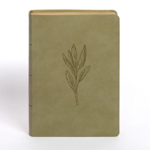 NASB Super Giant Print Reference Bible, Sage Suedesoft Leathertouch