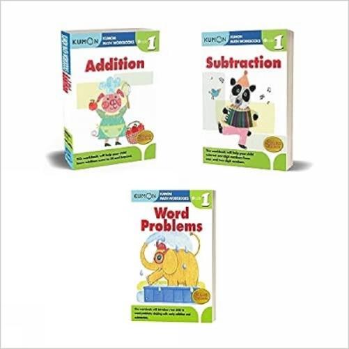 Kumon Grade 1 Set (3 workbooks) Addition, Subtraction, Word Problems