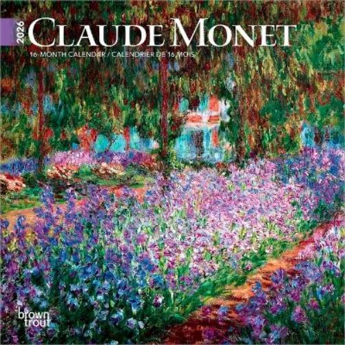 Claude Monet 2026 7 X 14 Inch (Hanging) Monthly Mini Wall Calendar English/French Bilingual
