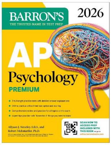 AP Psychology Premium, 2026: Prep Book with 3 Practice Tests + Comprehensive Review + Online Practice