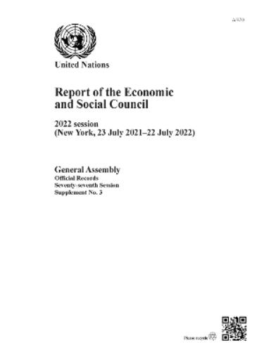 Report of the Economic and Social Council on Its 2022 Session