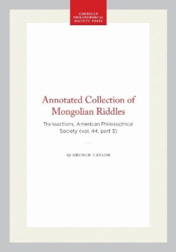 Annotated Collection of Mongolian Riddles
