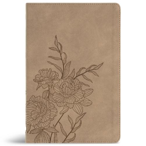 CSB Large Print Thinline Bible, Digital Study Edition, Earth Suedesoft Leathertouch