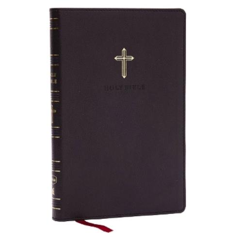 NKJV Holy Bible, Ultra Thinline, Black Leathersoft, Red Letter, Comfort Print