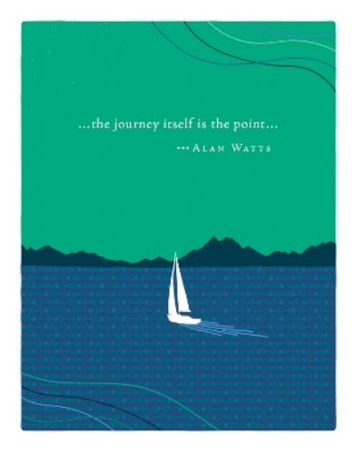 Positively Green Greeting Cards: Birthday - "The journey itself is the point" - Alan Watts (Pack of 6)