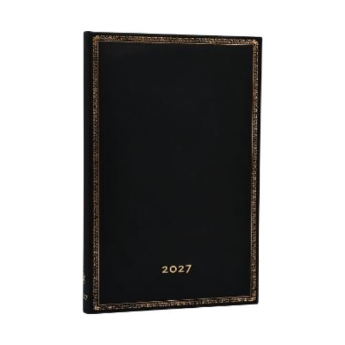 2027 Black Edition Maxi 12-Month Hardcover Dayplanner (Elastic Band Closure) Horizontal