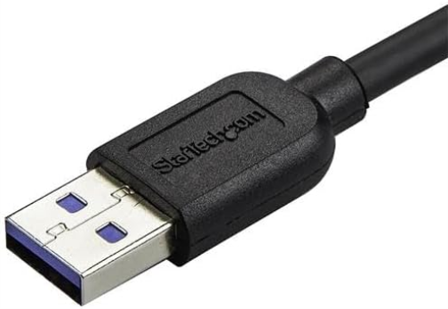 StarTech.com 2m 6 ft Slim Micro USB 3.0 Cable M/M - Right-Angle Micro-USB - USB 3.0 A to Micro B - Angled Micro USB - USB 3.1 Gen 1 5Gbps (USB3AU2MRS), Black