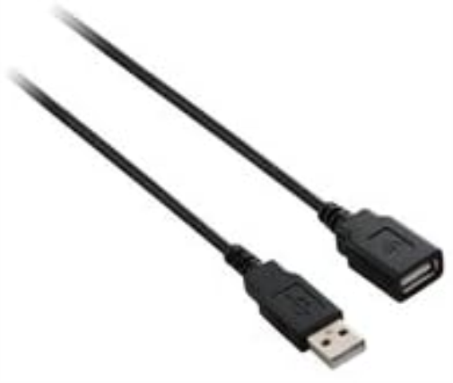 V7 V7E2USB2EXT-05M 5 m Male to Female USB 2.0 A to A Extension Cable - Black