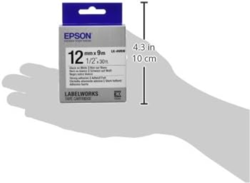 Epson LK4WBW Strong Adhesive Black on White, Volume 1