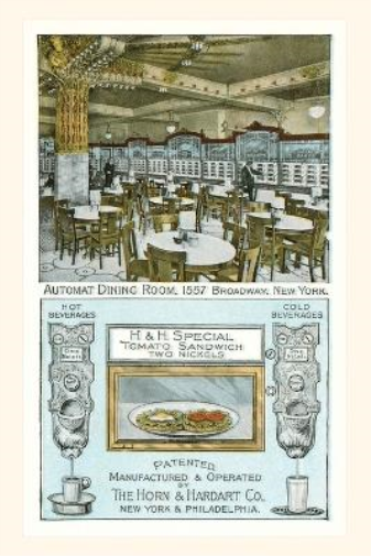 Vintage Journal Old Automat Advertisement, Horn and Hardart