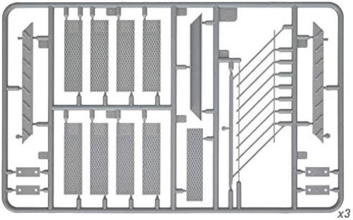 MiniArt 1:35 Scale Building Stairs Plastic Model Kit (Grey