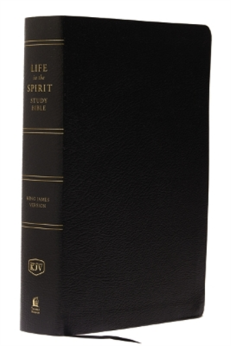 KJV, Life in the Spirit Study Bible, Bonded Leather, Black, Thumb Indexed, Red Letter