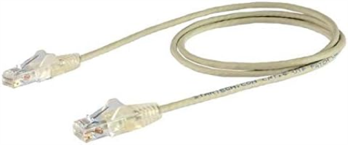 0.5 m CAT6 Cable - Slim CAT6 Patch Cord - Grey - Snagless RJ45 Connectors - Gigabit Ethernet Cable - 28 AWG (N6PAT50CMGRS